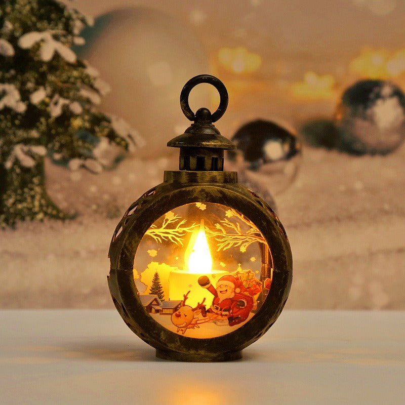 Christmas LED Lantern for Cozy Holiday Window Glow