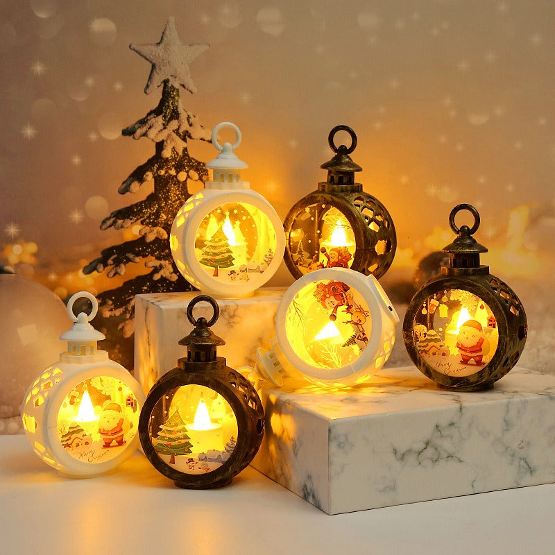 Christmas LED Lantern for Cozy Holiday Window Glow
