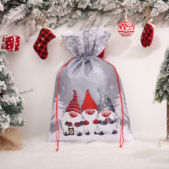 Christmas Gift Bags With Drawstring, Reusable Set