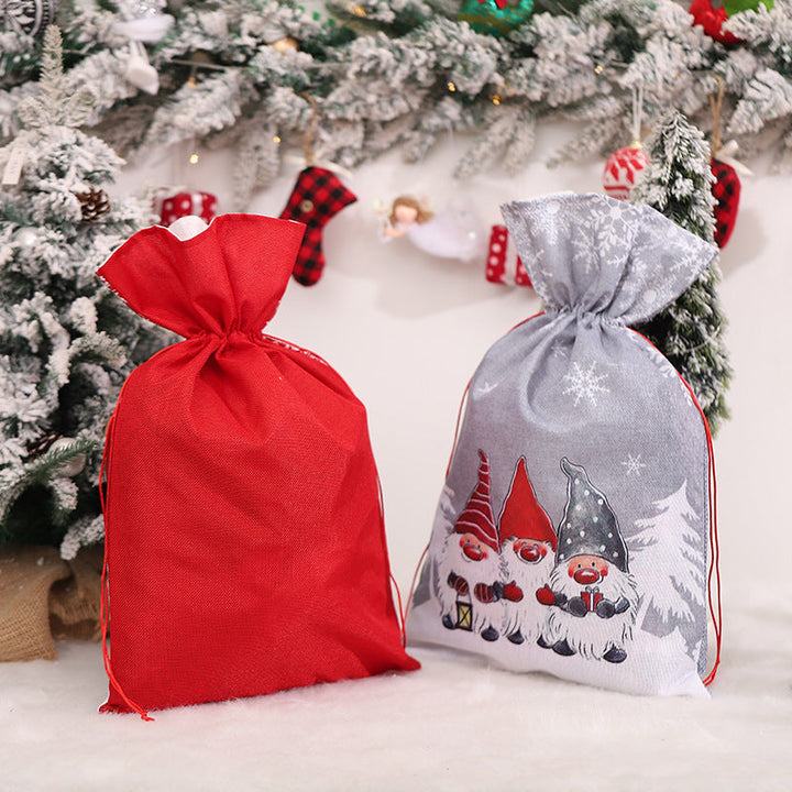 Christmas Gift Bags With Drawstring, Reusable Set