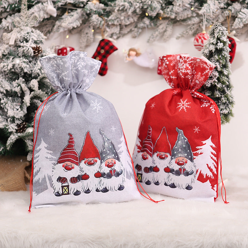 Christmas Gift Bags With Drawstring, Reusable Set