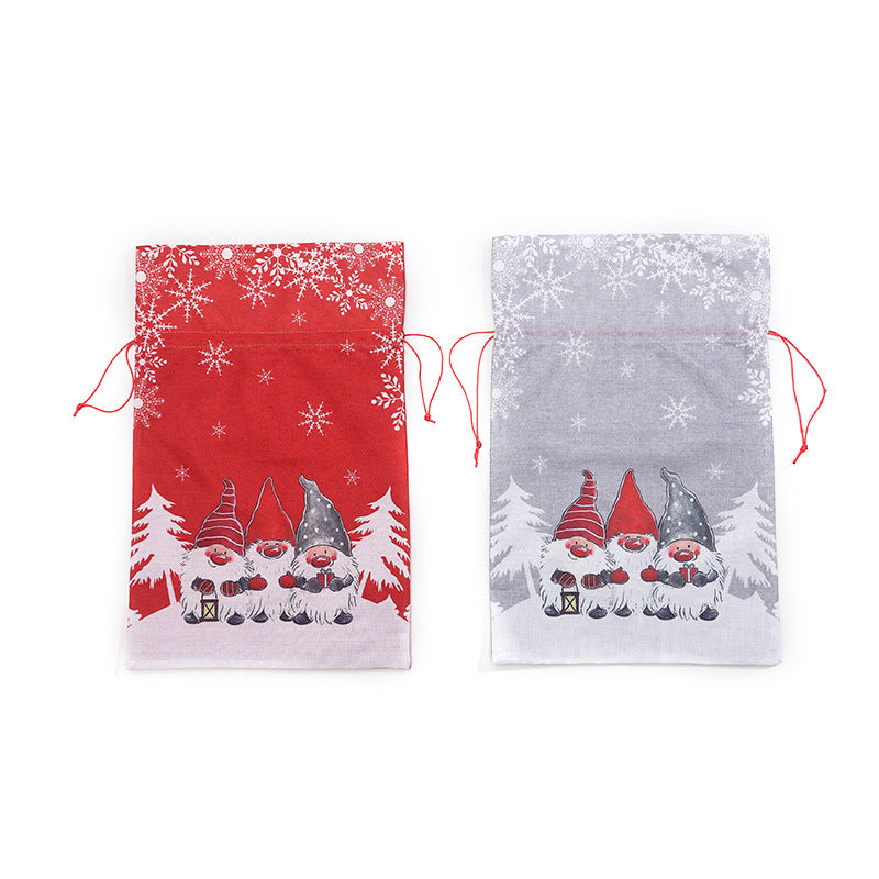 Christmas Gift Bags With Drawstring, Reusable Set
