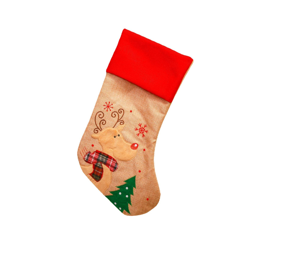 Linen Christmas Stocking for Cozy Holiday Gift Giving