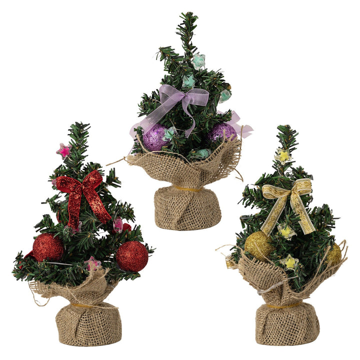 Mini Christmas Tree With Colorful Lights and Decor