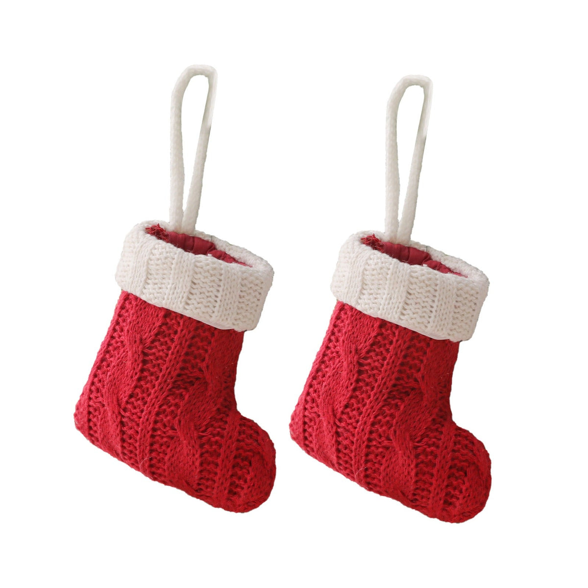 Mini Knitted Christmas Stockings for Festive Tables