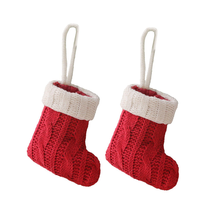 Mini Knitted Christmas Stockings for Festive Tables
