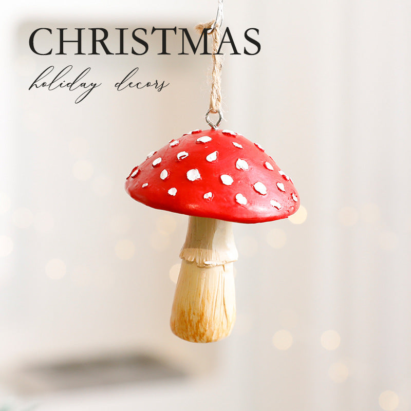 Christmas Mushroom Ornaments for Woodland Tree Charm Decor