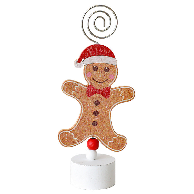 Gingerbread Elf — Festive Desk Card Holder Decoration