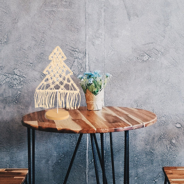 Handwoven Christmas Tree Ornament for Cozy Tables
