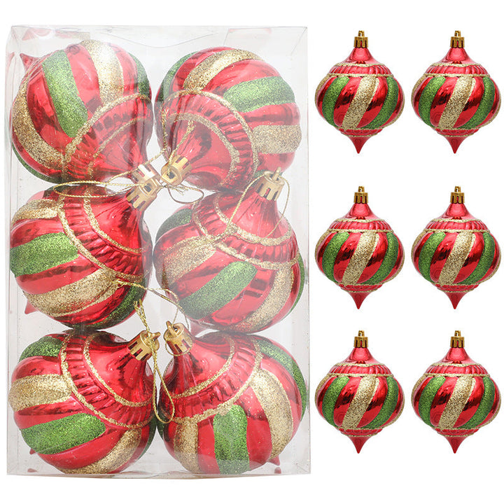 Christmas Tree Ornaments: Glittering Six-Piece Set