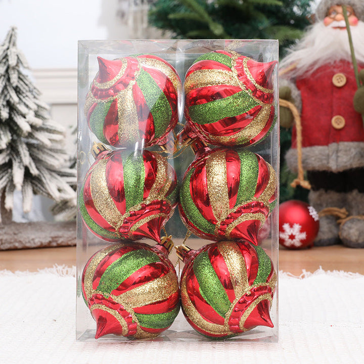 Christmas Tree Ornaments: Glittering Six-Piece Set