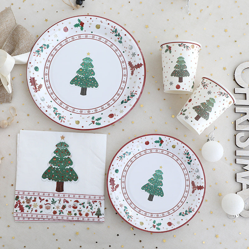 Christmas Party Tableware Set for Festive Holiday Tables
