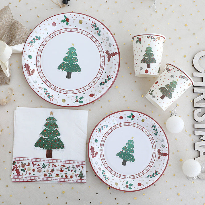 Christmas Party Tableware Set for Festive Holiday Tables