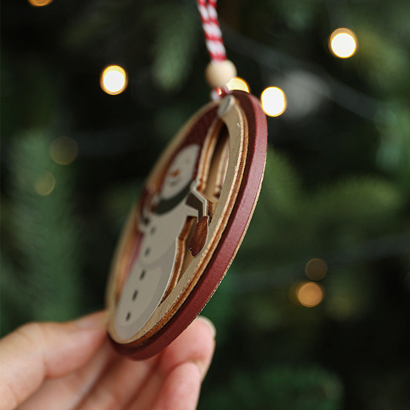 Wooden Christmas Ornaments Set for Rustic Holiday Cheer