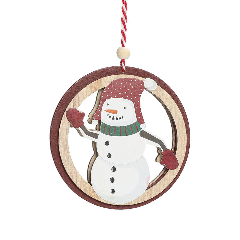 Wooden Christmas Ornaments Set for Rustic Holiday Cheer