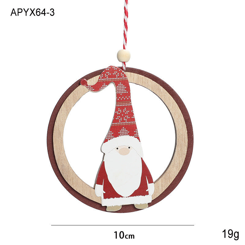 Wooden Christmas Ornaments Set for Rustic Holiday Cheer
