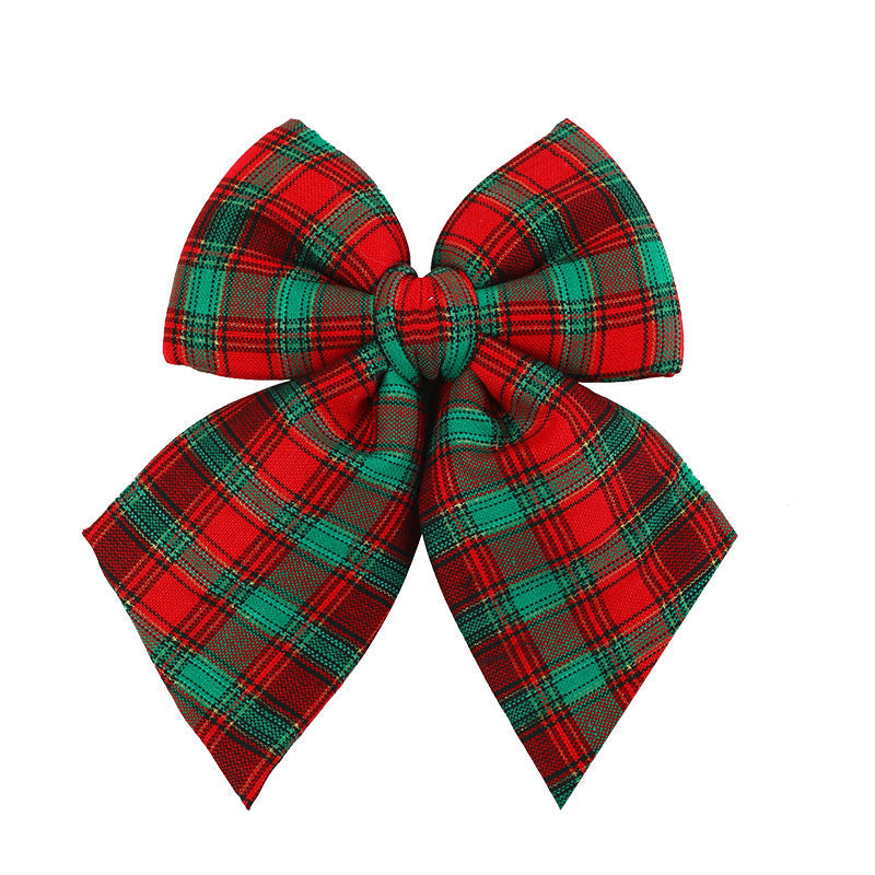 Plaid Christmas Bow Ornament for Festive Holiday Decor