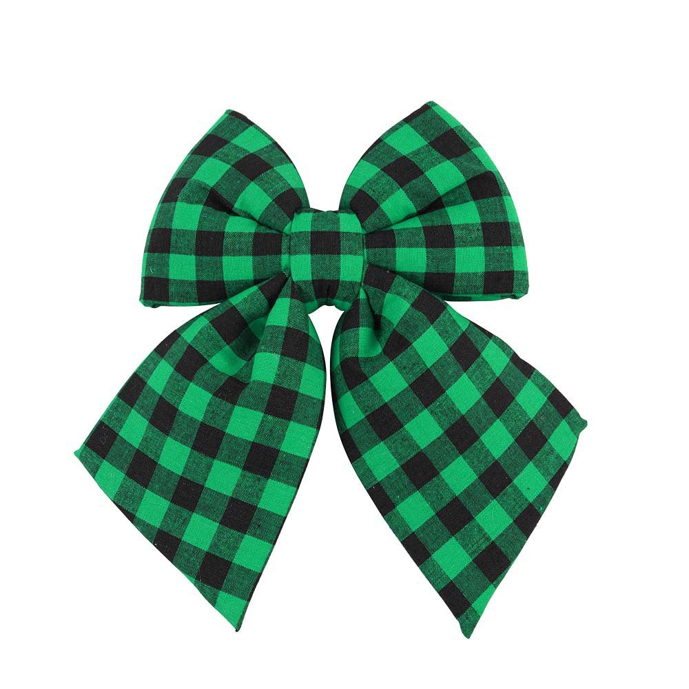 Plaid Christmas Bow Ornament for Festive Holiday Decor