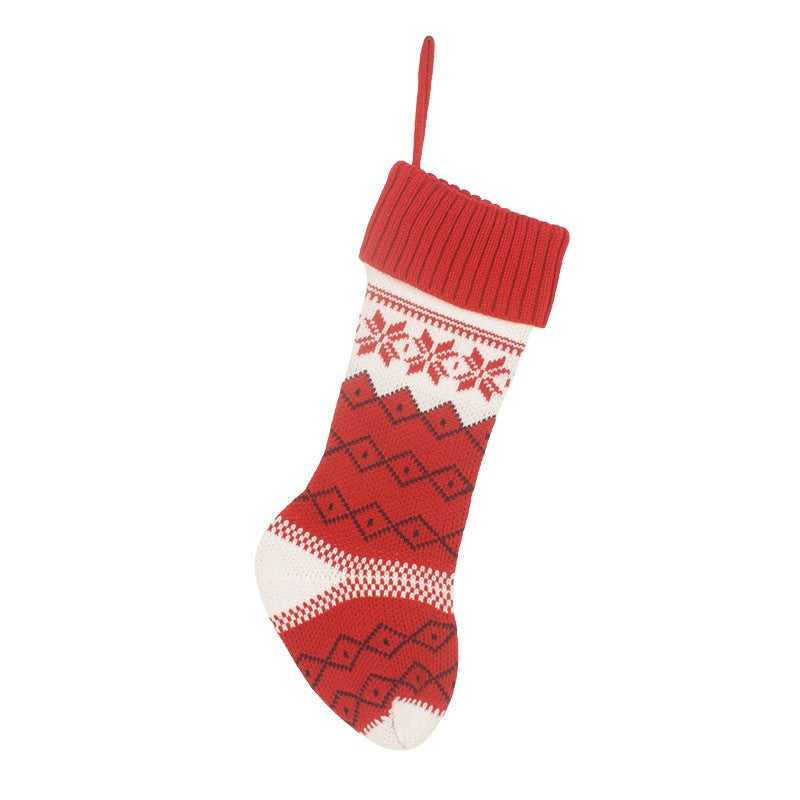 Knitted Christmas Stocking For Cozy Gift Displays