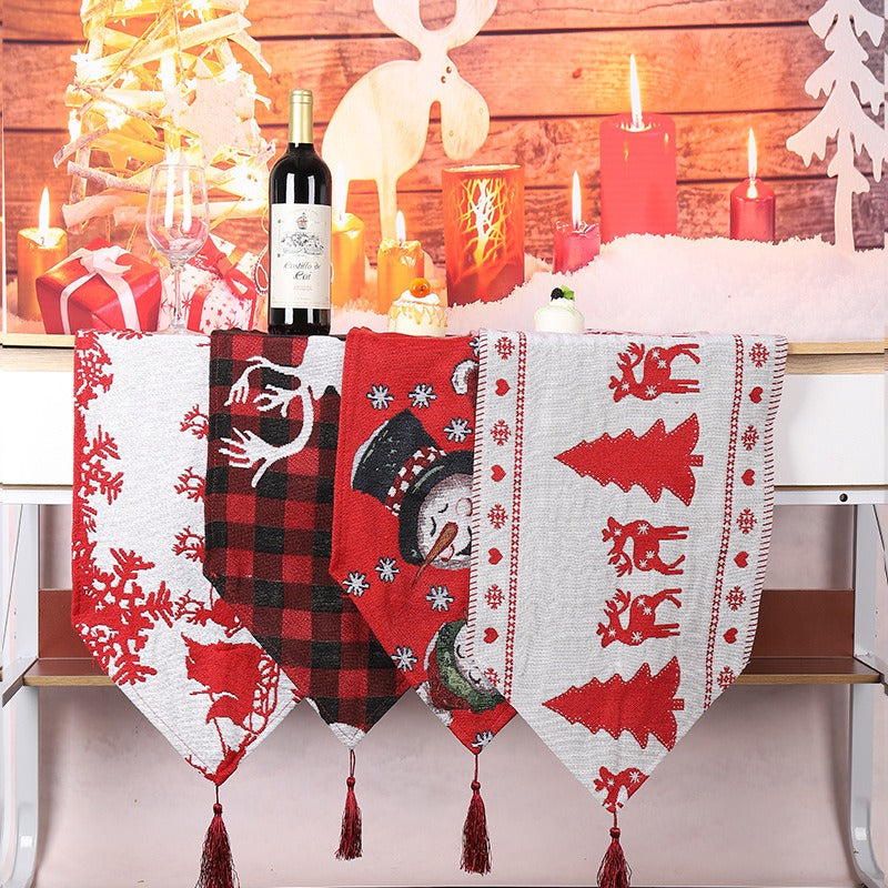 Christmas Table Runner Flag for Festive Holiday Tables