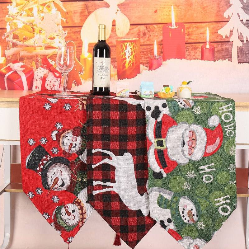 Christmas Table Runner Flag for Festive Holiday Tables