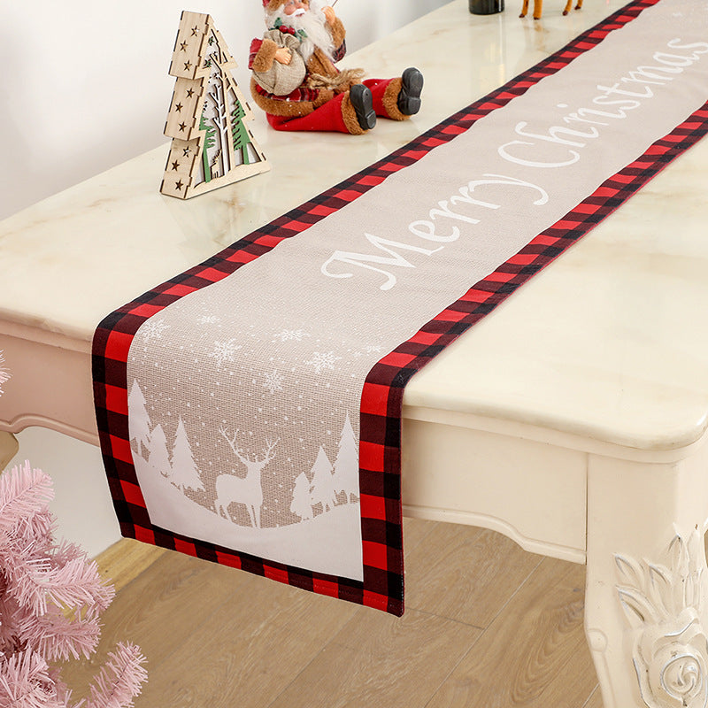 Christmas Table Runner With Rustic Woodland Style