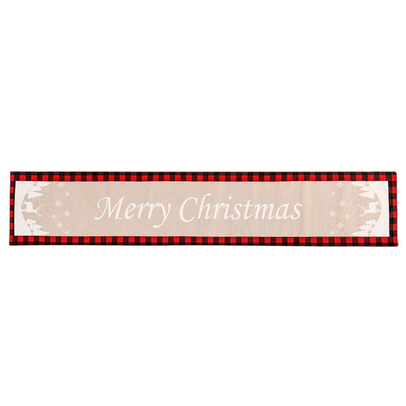 Christmas Table Runner With Rustic Woodland Style