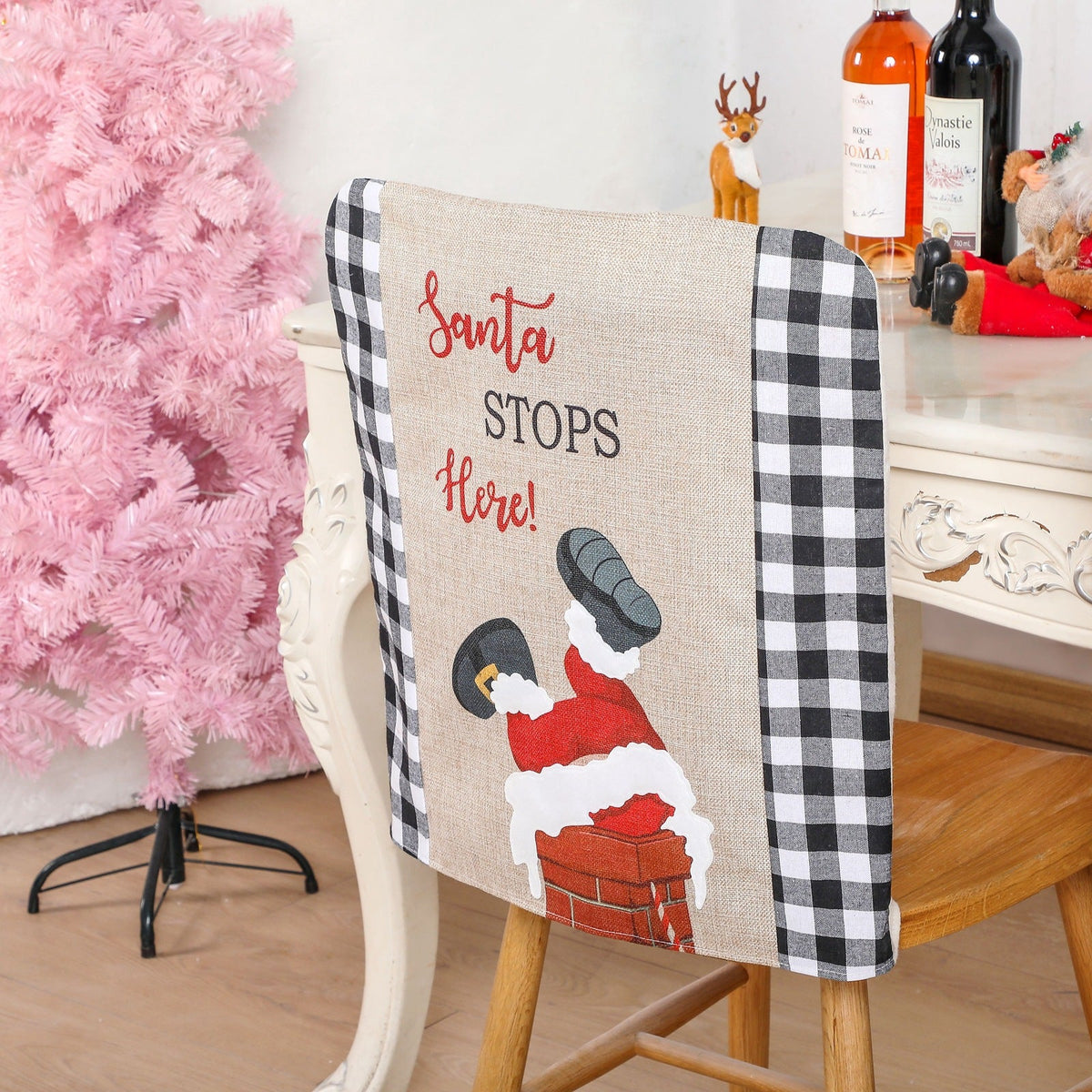 Christmas Chair Back Covers – Santa Holiday Decor