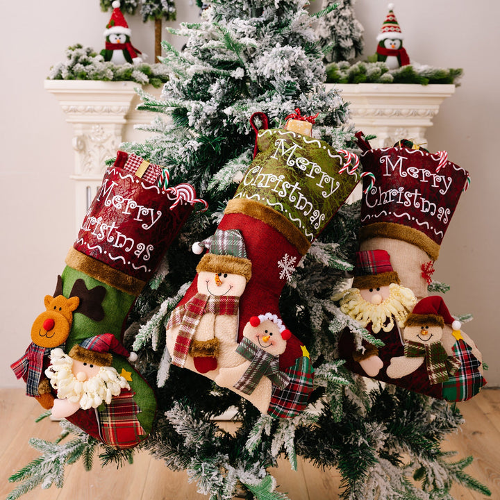 3D Christmas Stockings for a Festive Mantel Display