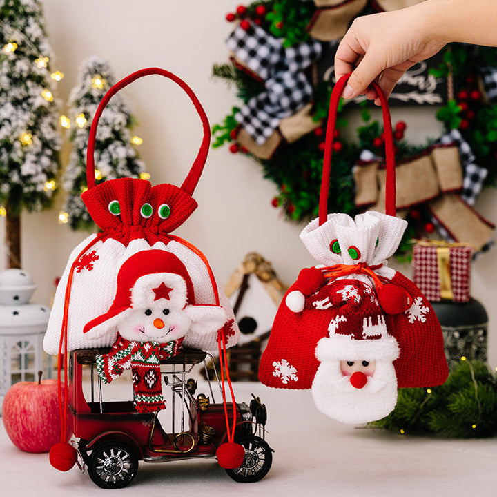 Reusable Christmas Gift Bags With Plush Characters