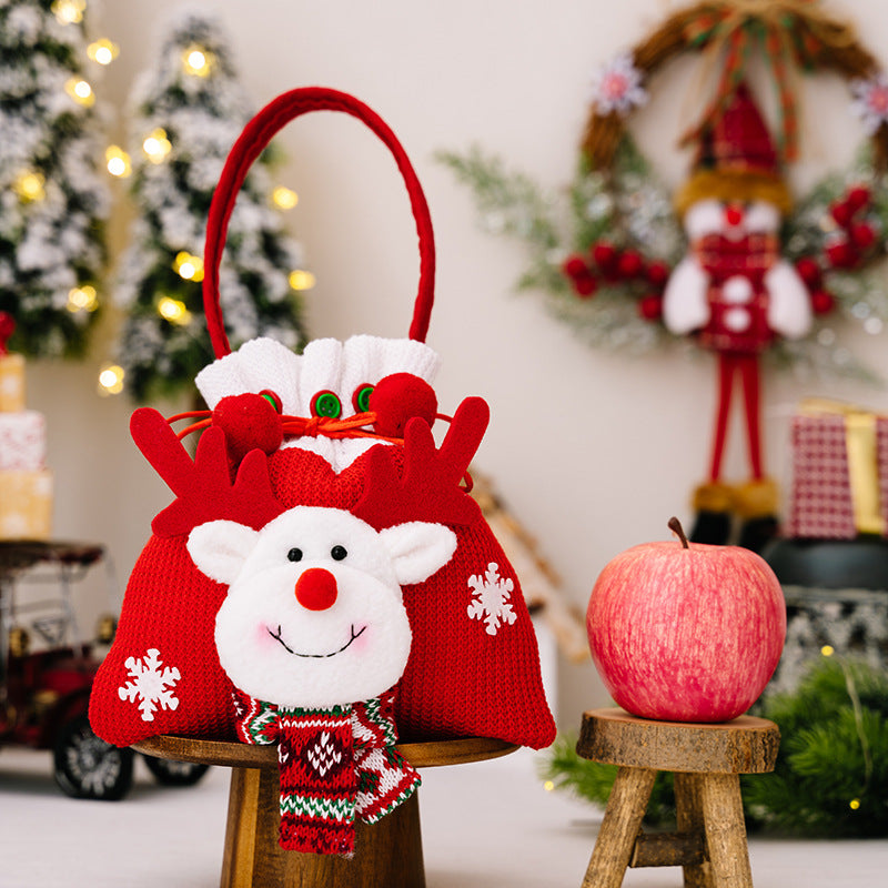 Reusable Christmas Gift Bags With Plush Characters
