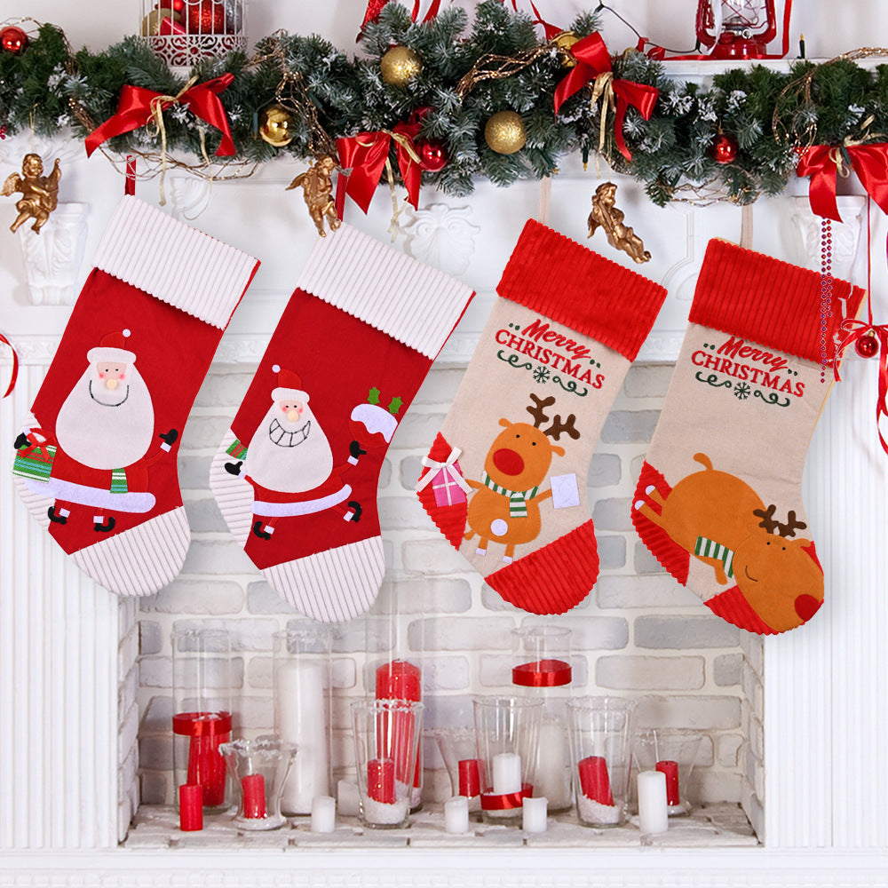 Christmas Stocking Set for Festive Family Mantel Decor