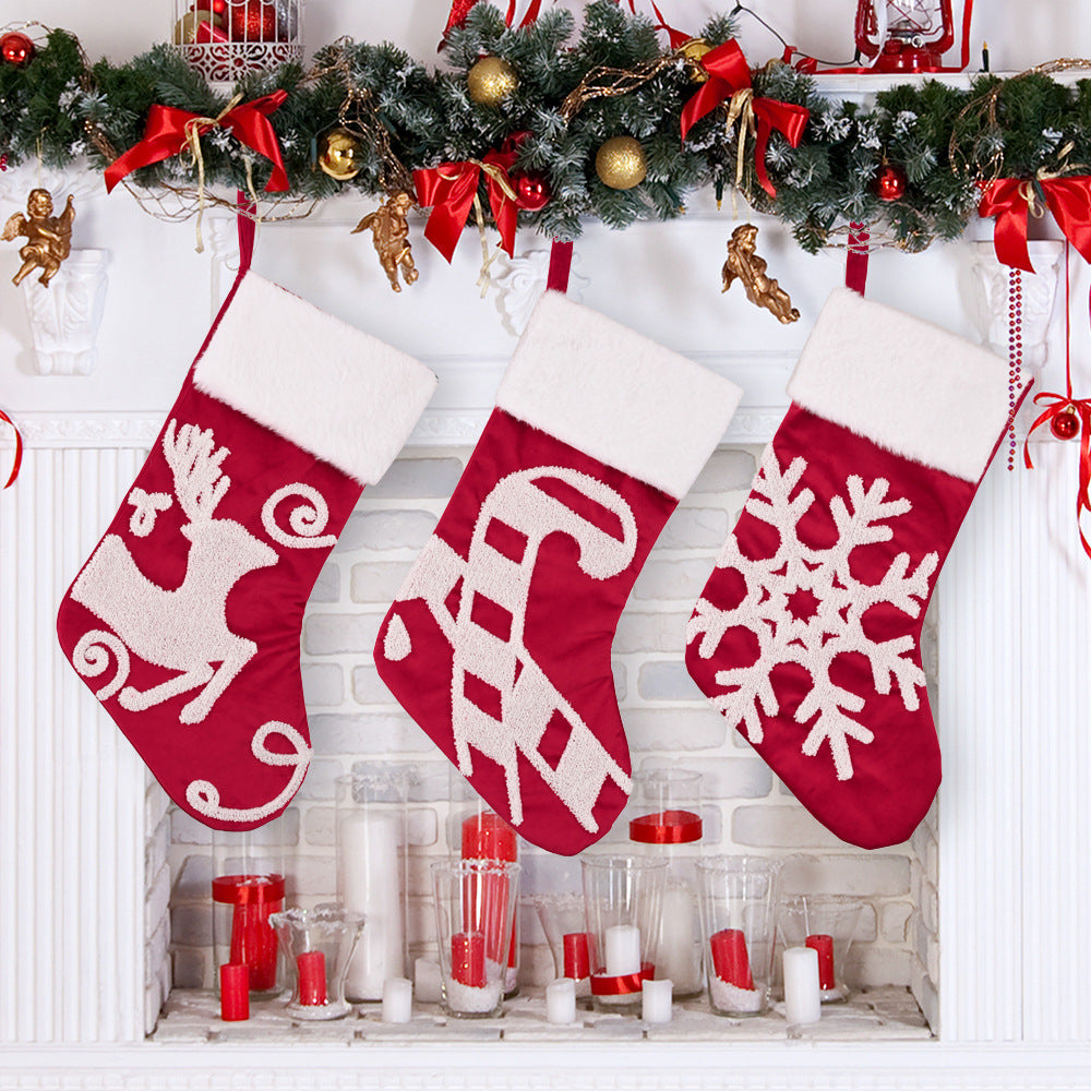 Christmas Stockings Set of 3 for Festive Mantel Decor
