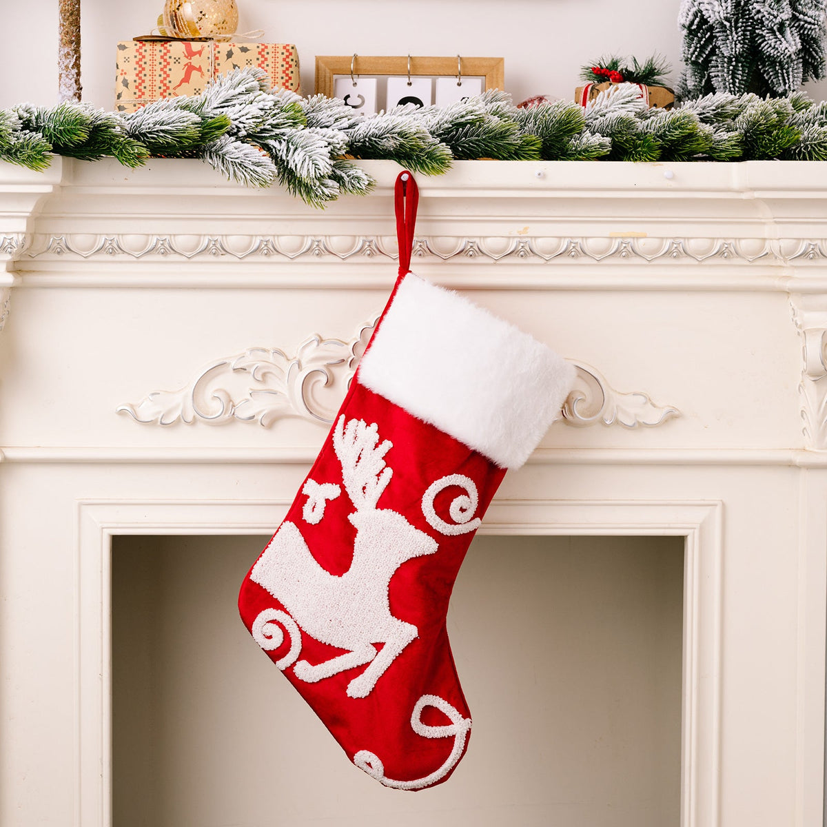 Christmas Stockings Set of 3 for Festive Mantel Decor