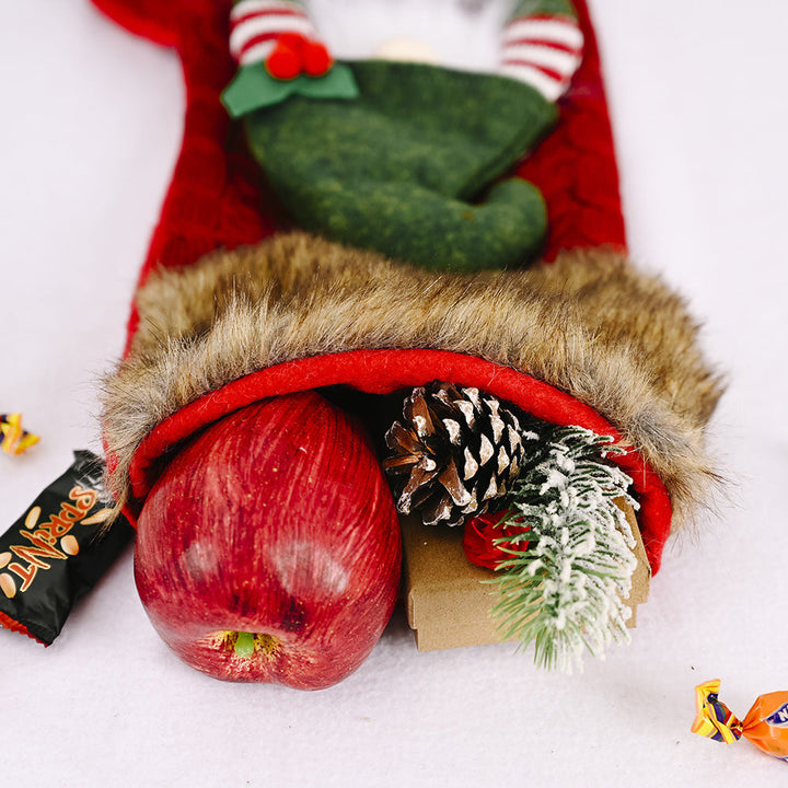 Gnome Christmas Stockings for a Cozy Holiday Mantel