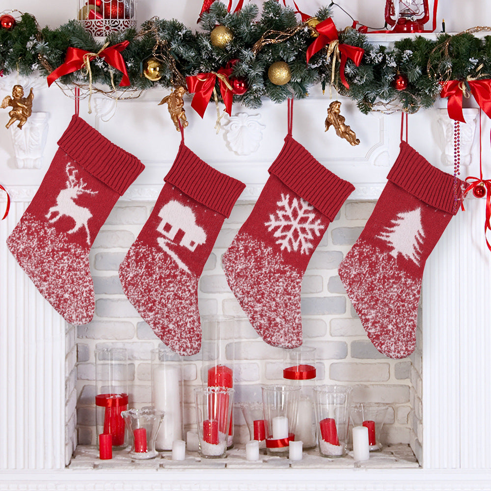 Christmas Stockings Set of 4 for Festive Mantel Decor