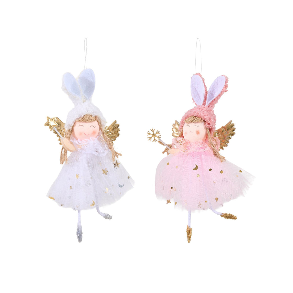 Rabbit Angel Ornaments for Whimsical Christmas Trees