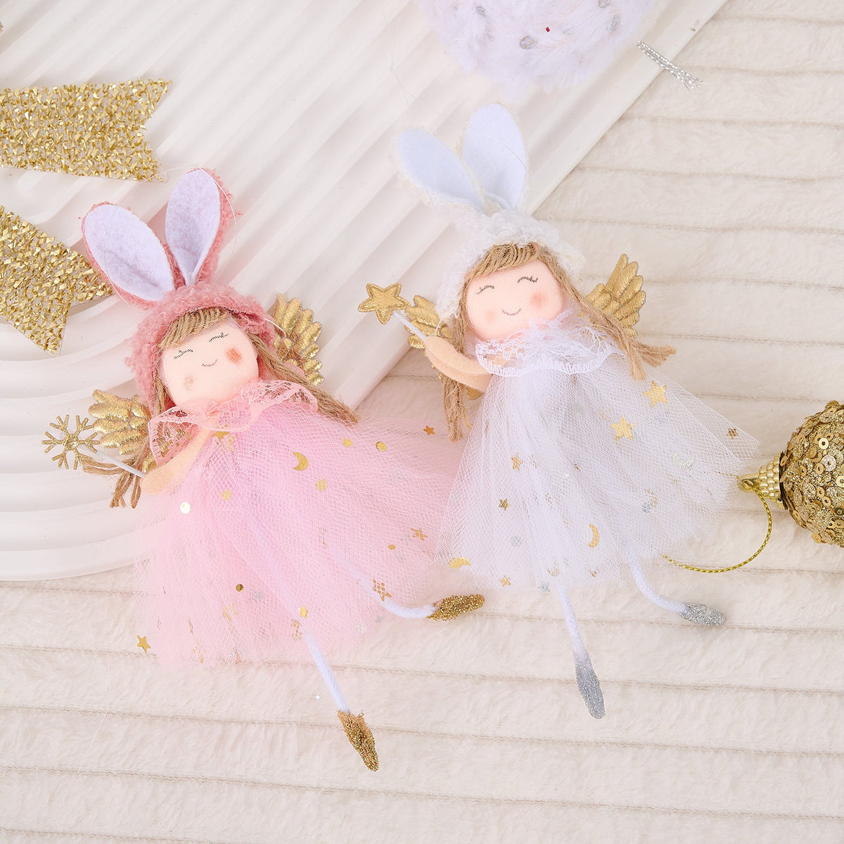 Rabbit Angel Ornaments for Whimsical Christmas Trees
