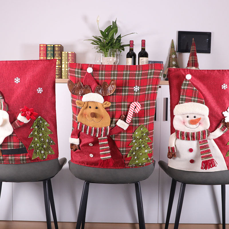 Christmas Chair Backrest Cover for Festive Holiday Seating