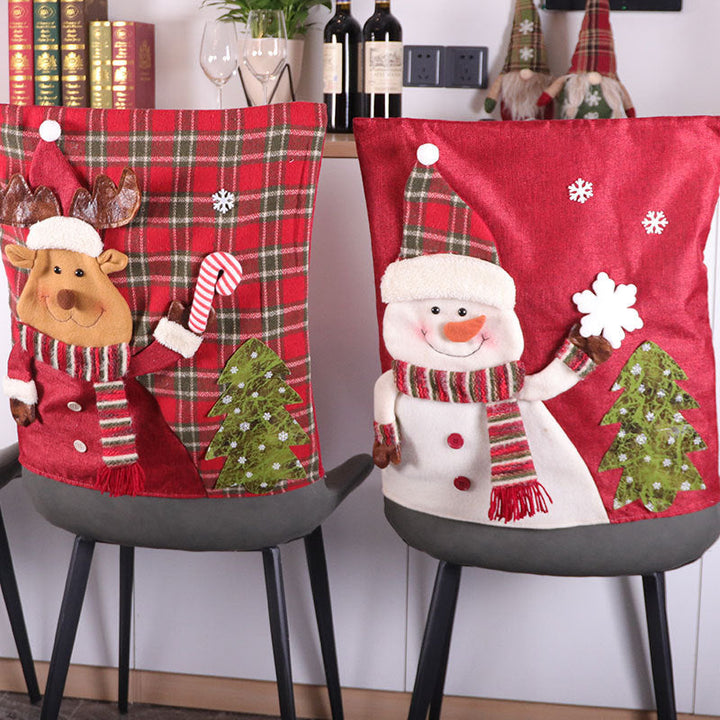 Christmas Chair Backrest Cover for Festive Holiday Seating
