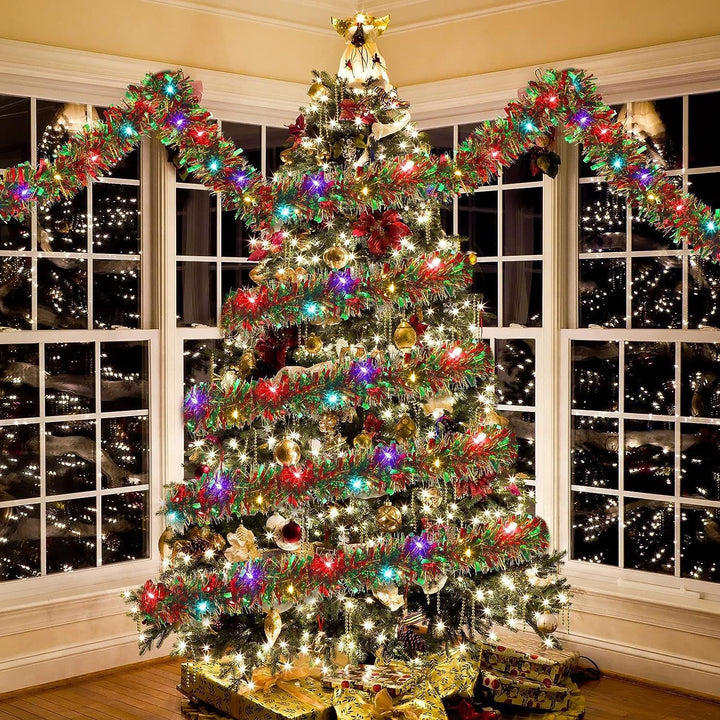 Illuminated Christmas Ribbon Garland for Colorful Decor