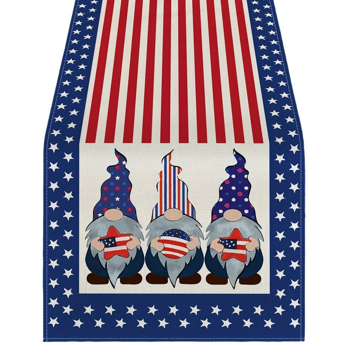 Patriotic Christmas Table Runner for Festive Tables