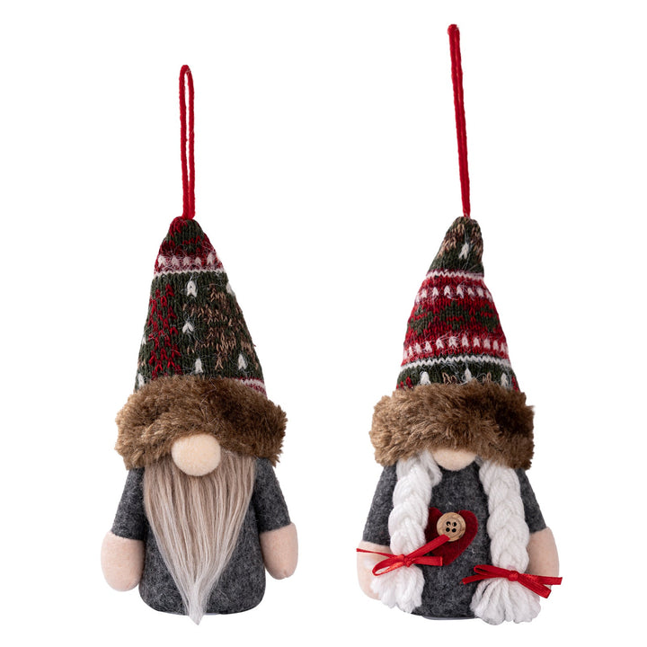 Christmas Elf Ornaments with Warm LED Glow for Trees
