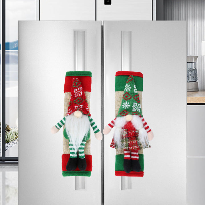 Christmas Refrigerator Handle Covers for Festive Kitchens