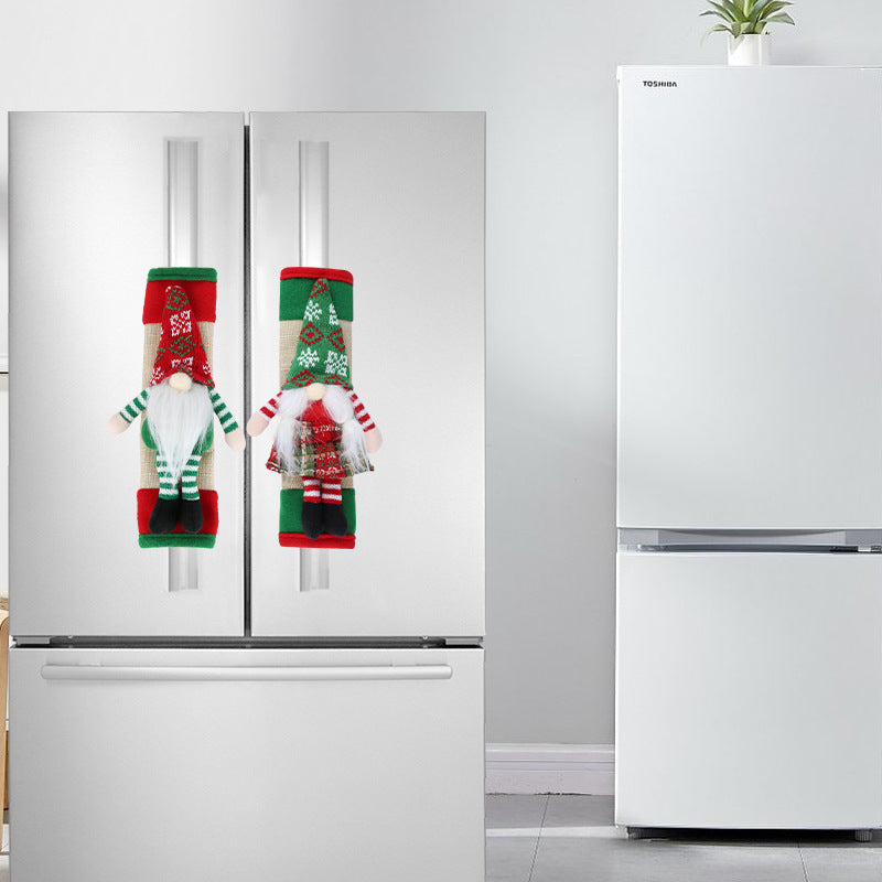 Christmas Refrigerator Handle Covers for Festive Kitchens