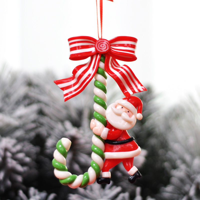 Christmas Tree Ornaments for Playful Candy-Cane Charm