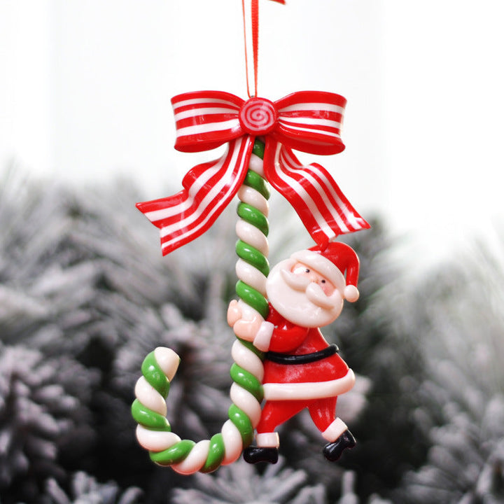 Christmas Tree Ornaments for Playful Candy-Cane Charm