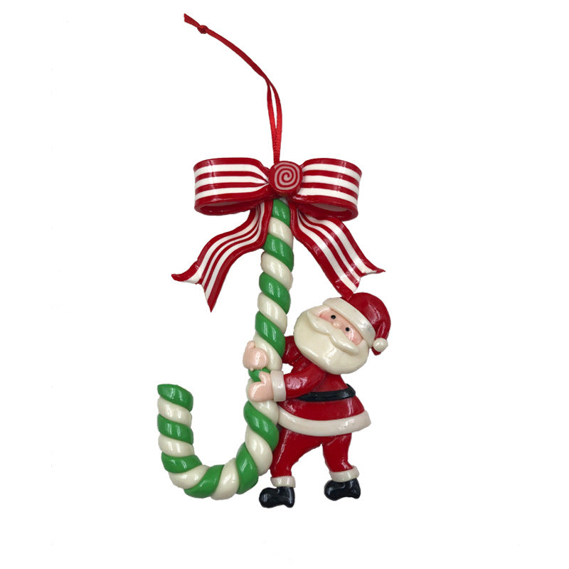 Christmas Tree Ornaments for Playful Candy-Cane Charm