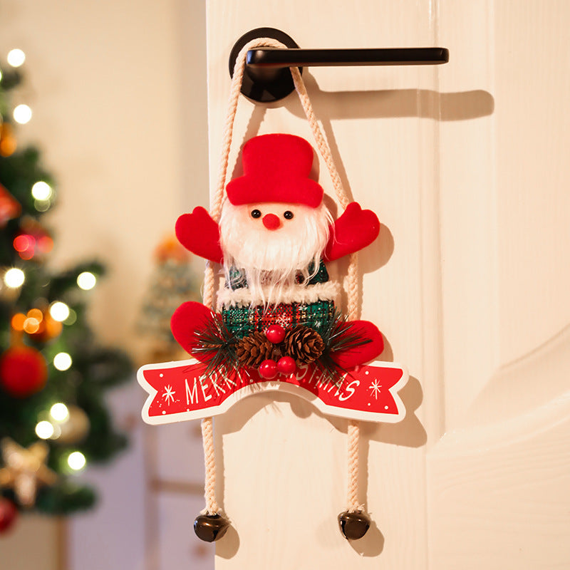 Christmas Door Hanger Santa Reindeer Holiday Display