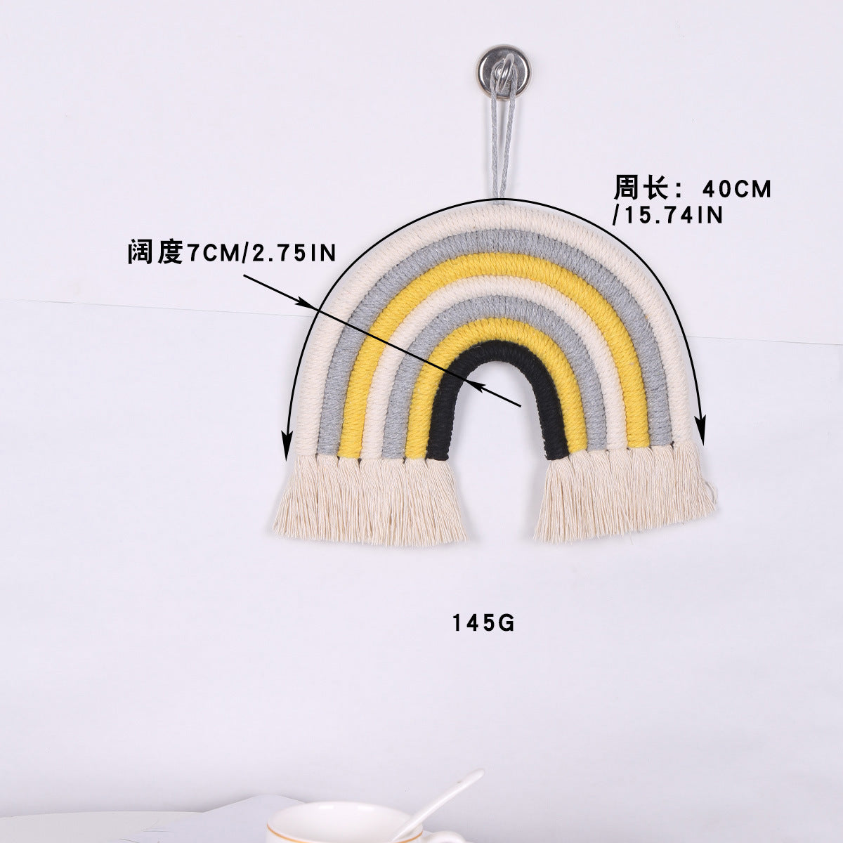 Hand-Woven Rainbow Wall Decor for Cozy Nursery Rooms